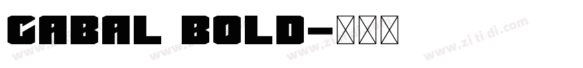 Cabal Bold字体转换
